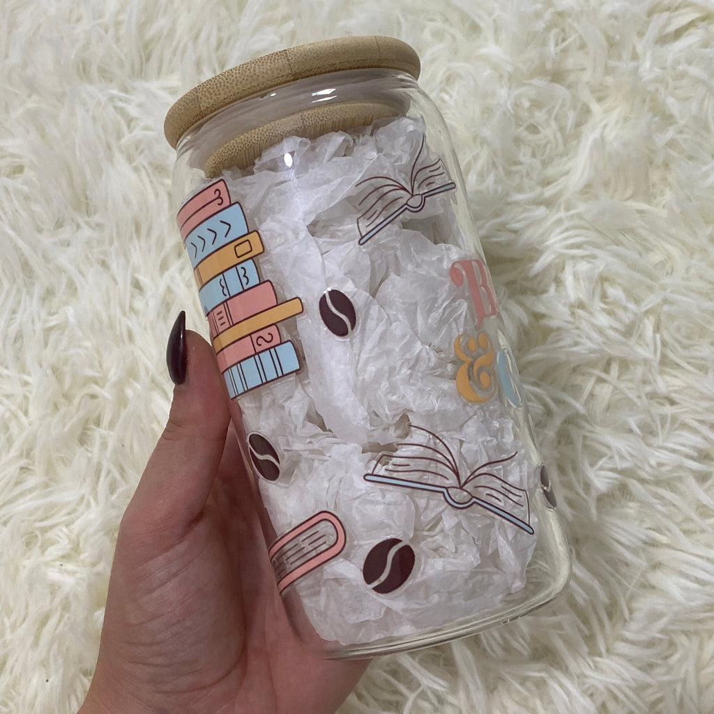 Books & Coffee Beans Tumbler