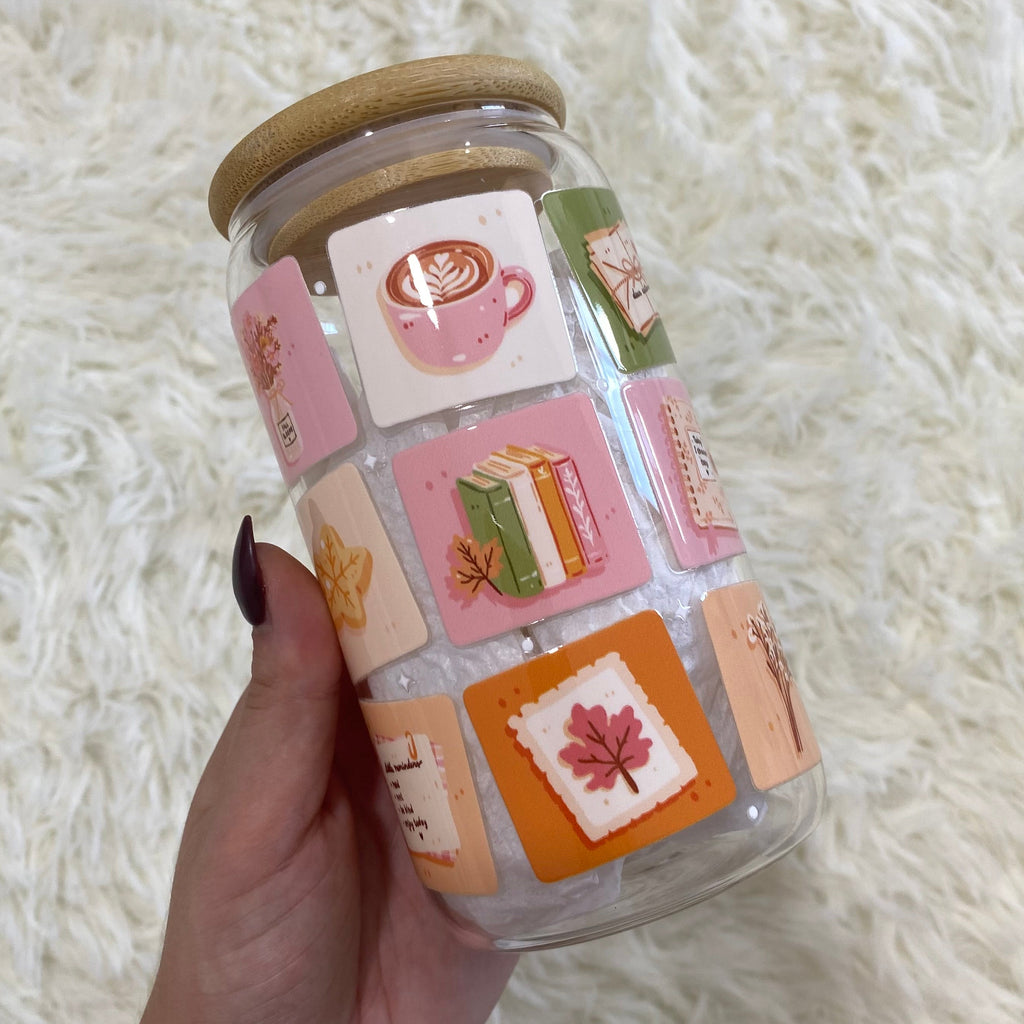 Cosy Autumn Reading Tumbler - Design C