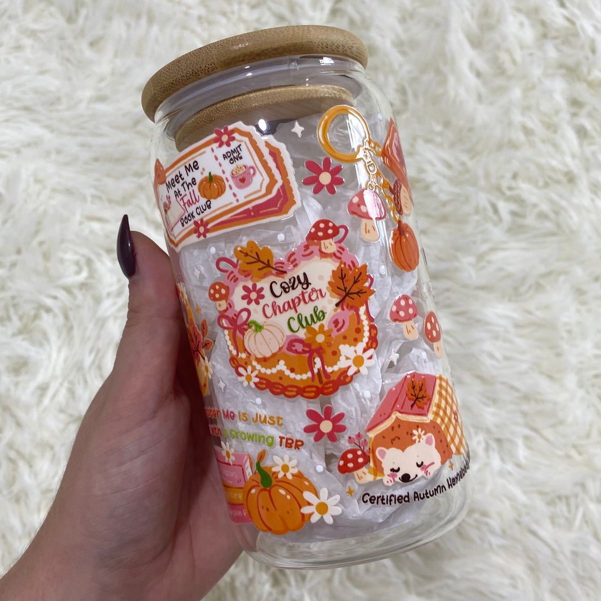 Cosy Autumn Reading Tumbler - Design D