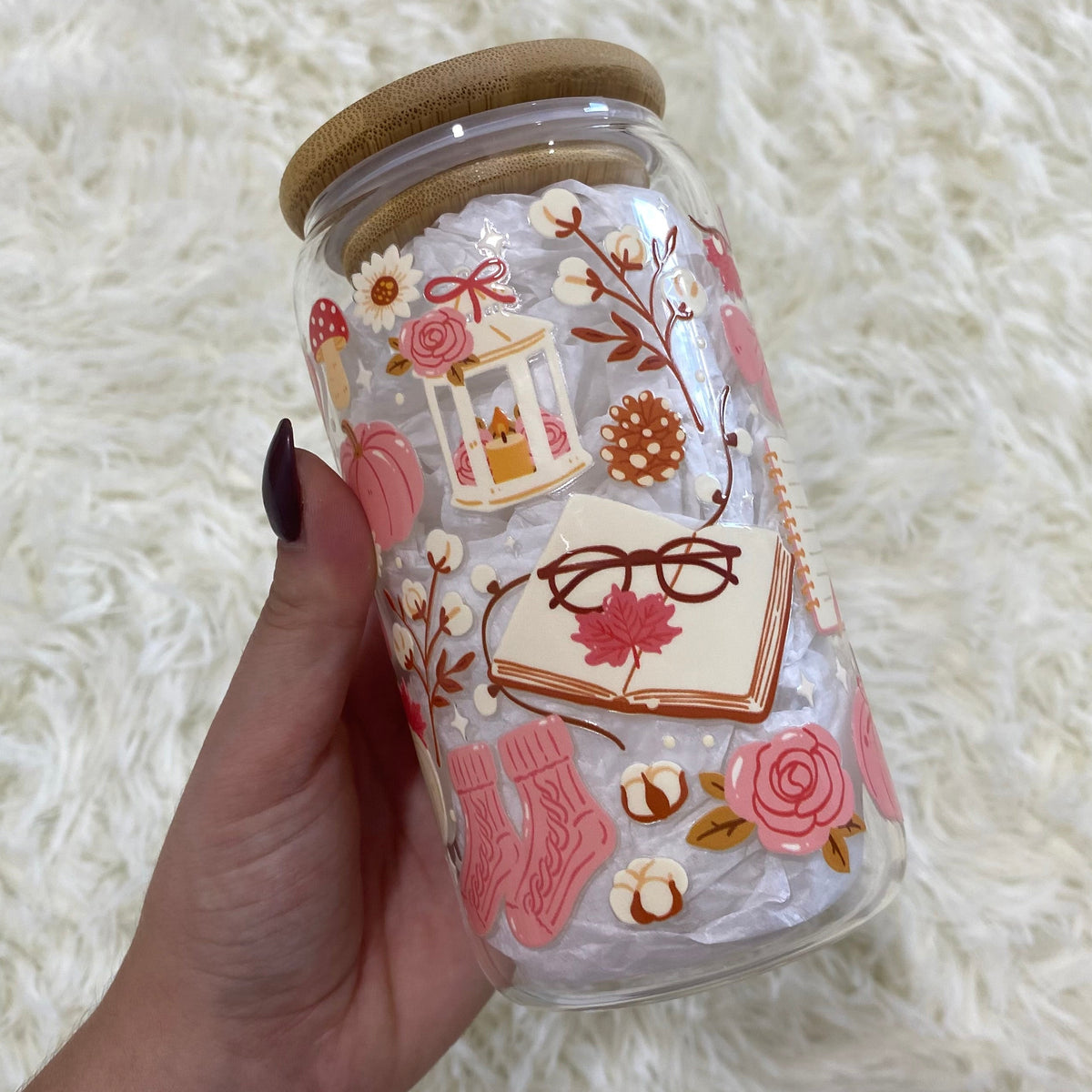 Cosy Autumn Reading Tumbler - Design B