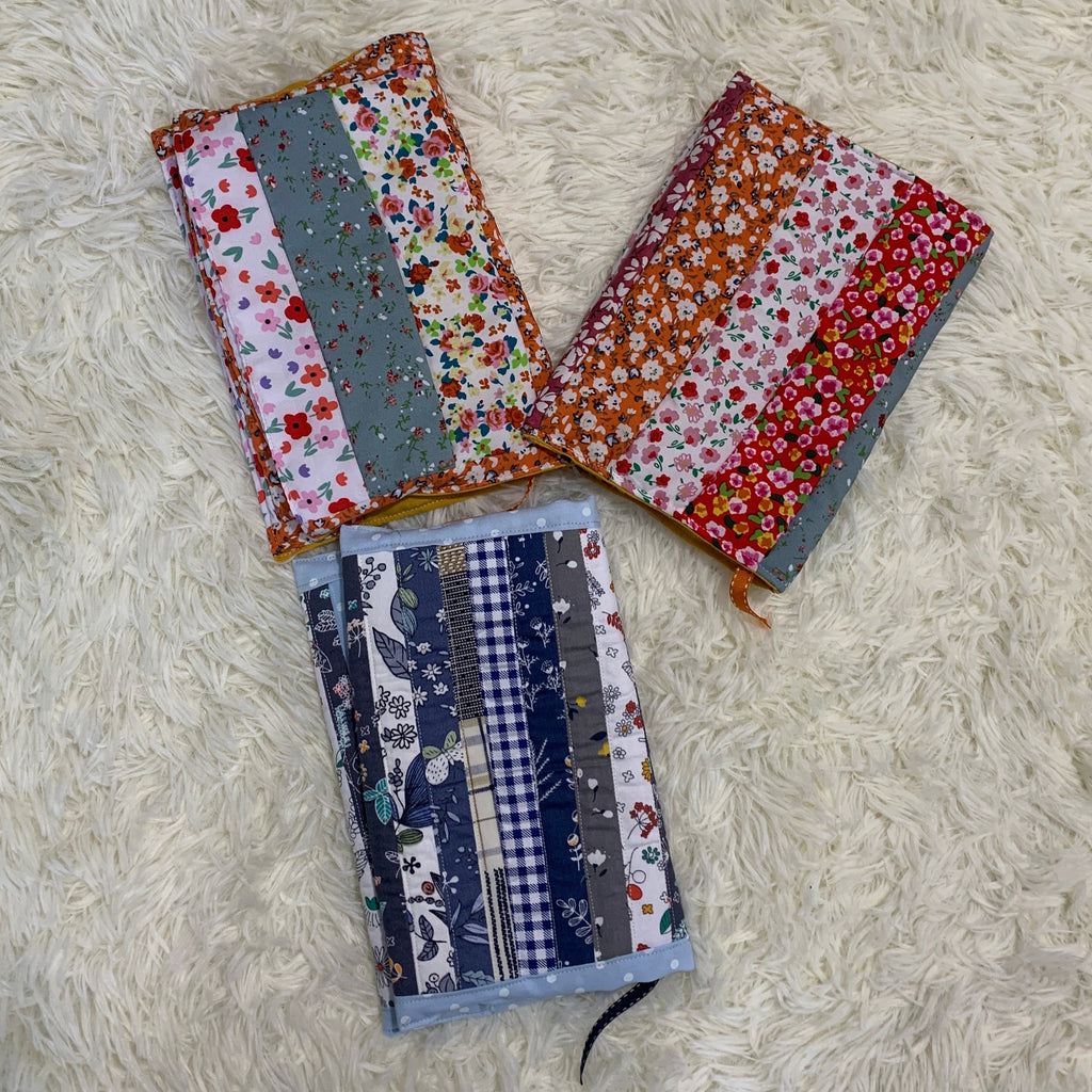 Striped Quilted Book Cover
