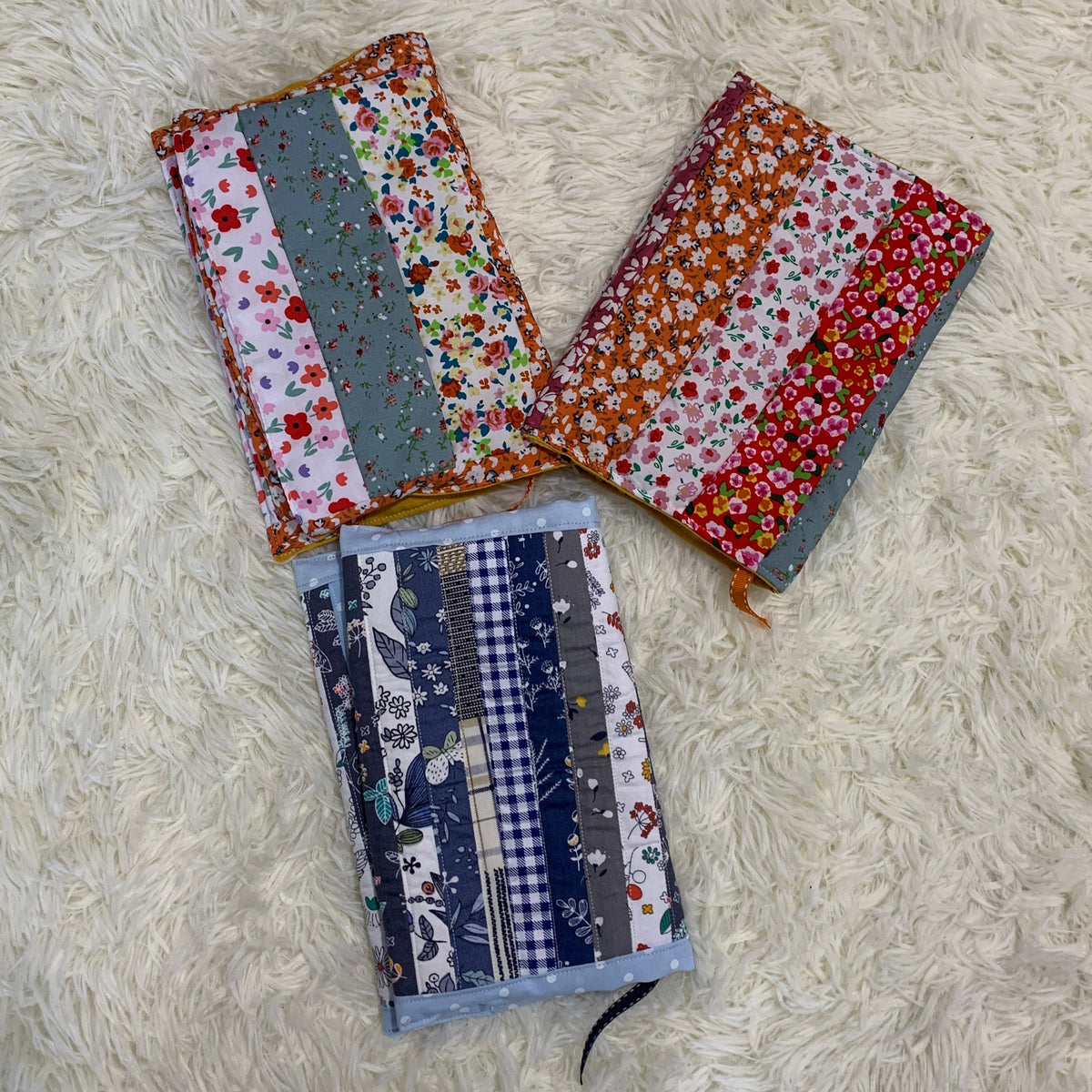 Striped Quilted Book Cover