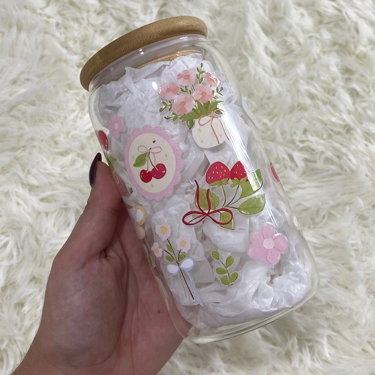 Cottagecore Cherry Reading Tumbler
