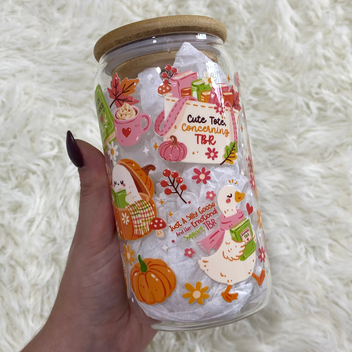 Cosy Autumn Reading Tumbler - Design D