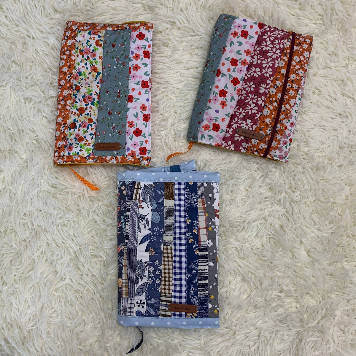 Striped Quilted Book Cover