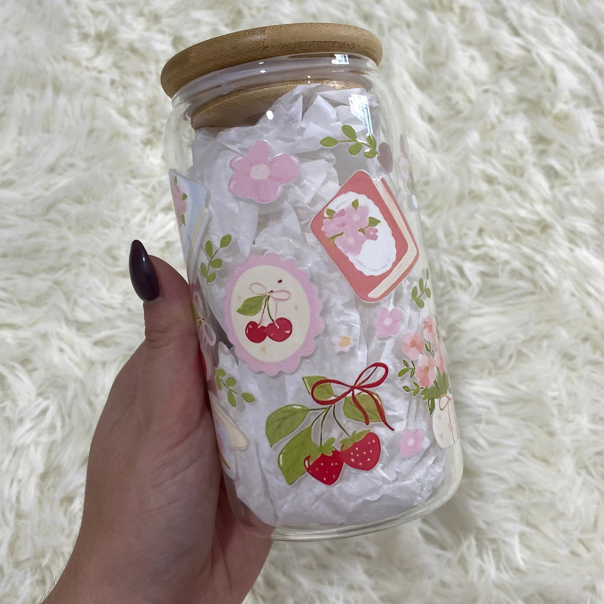Cottagecore Cherry Reading Tumbler