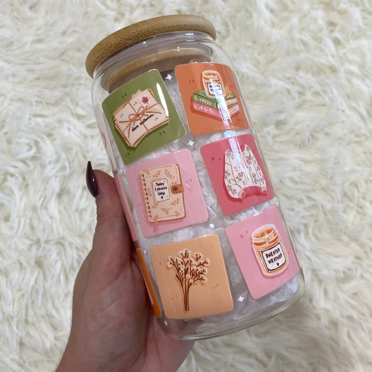 Cosy Autumn Reading Tumbler - Design C