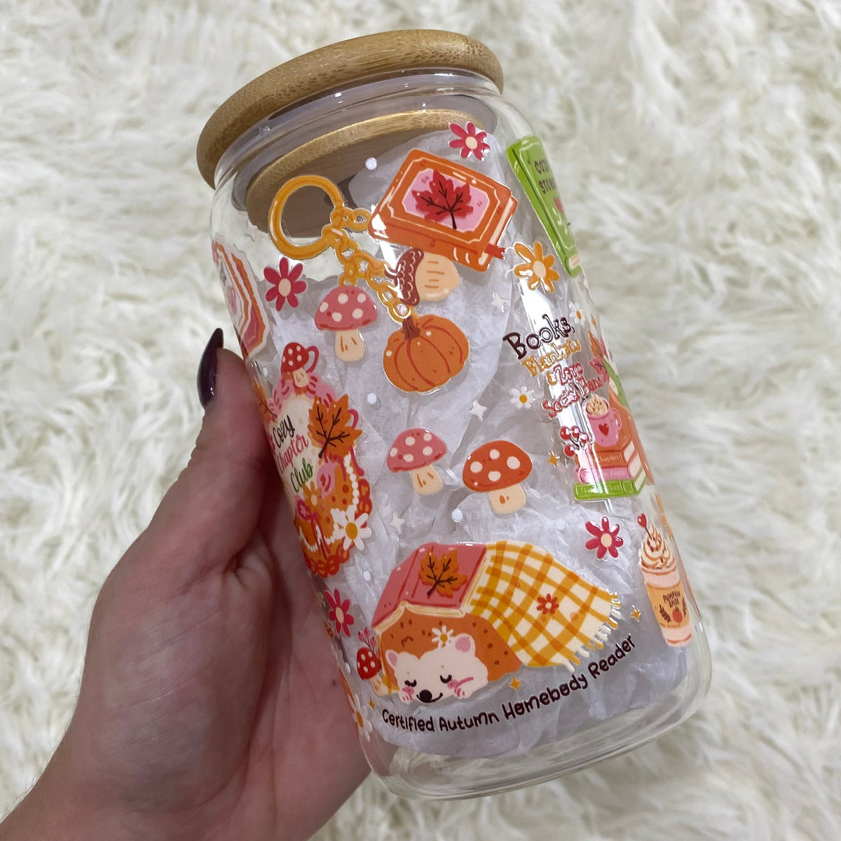 Cosy Autumn Reading Tumbler - Design D