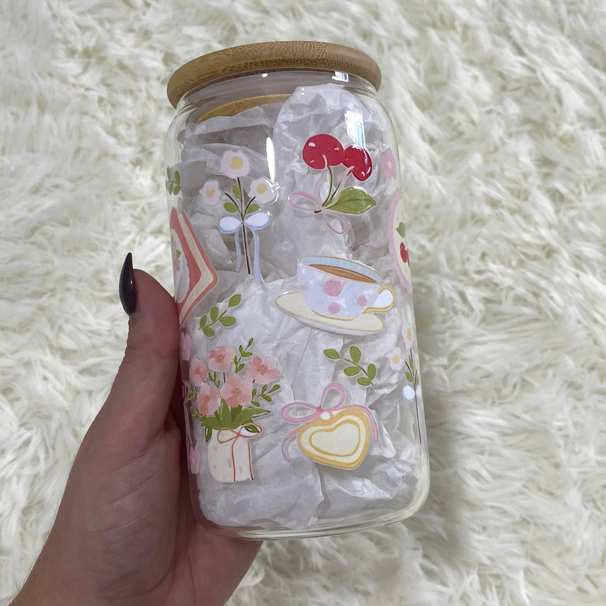 Cottagecore Cherry Reading Tumbler
