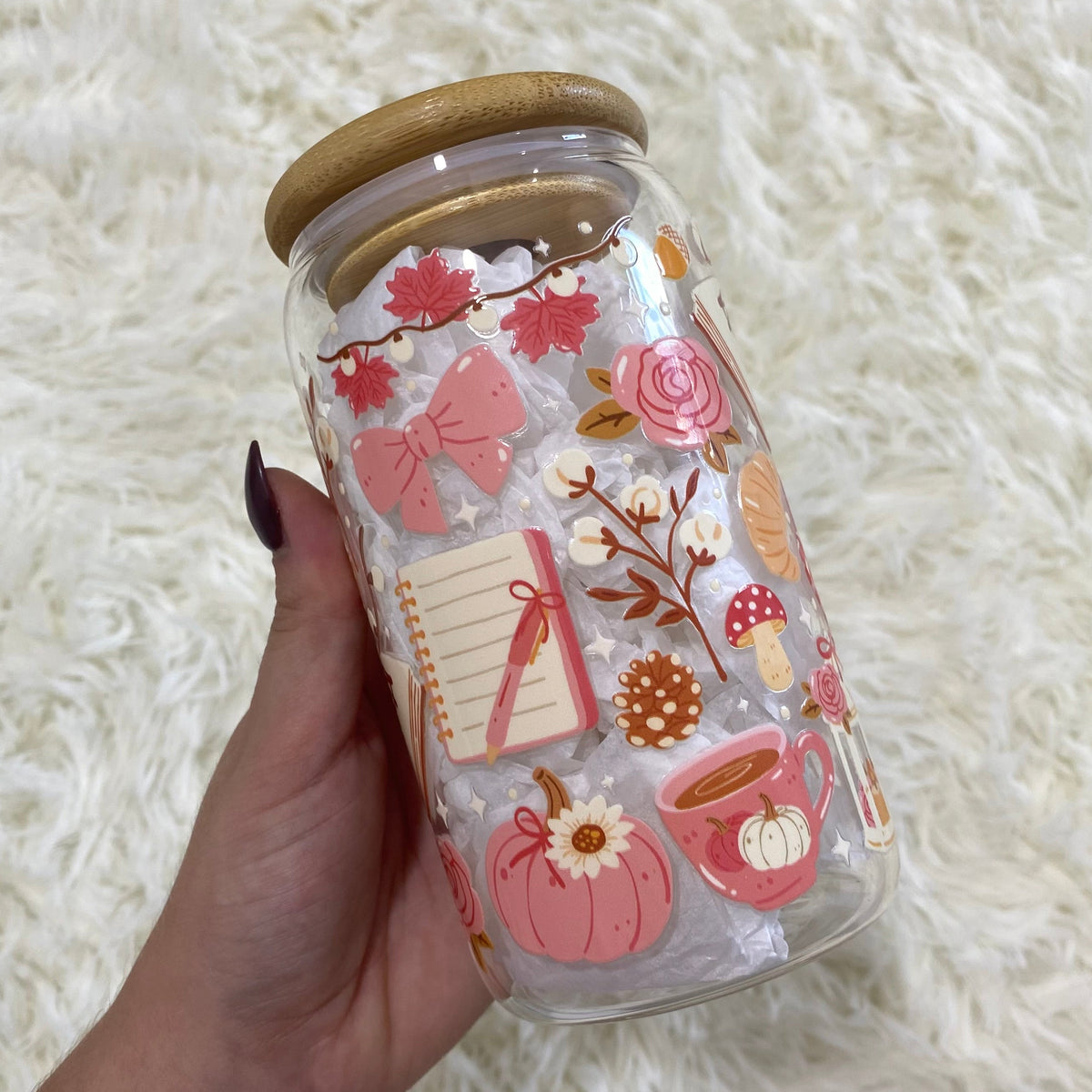 Cosy Autumn Reading Tumbler - Design B