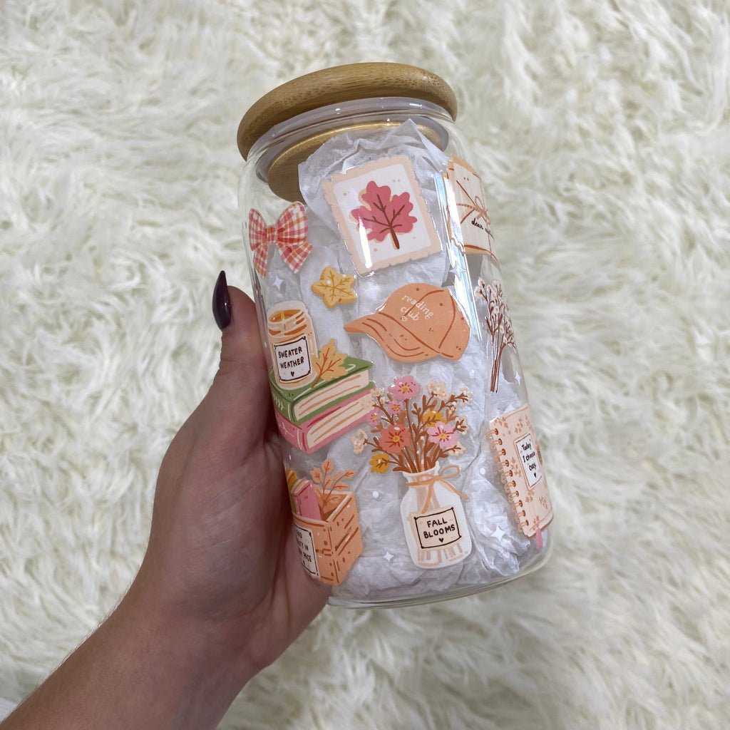 Cosy Autumn Reading Tumbler - Design A