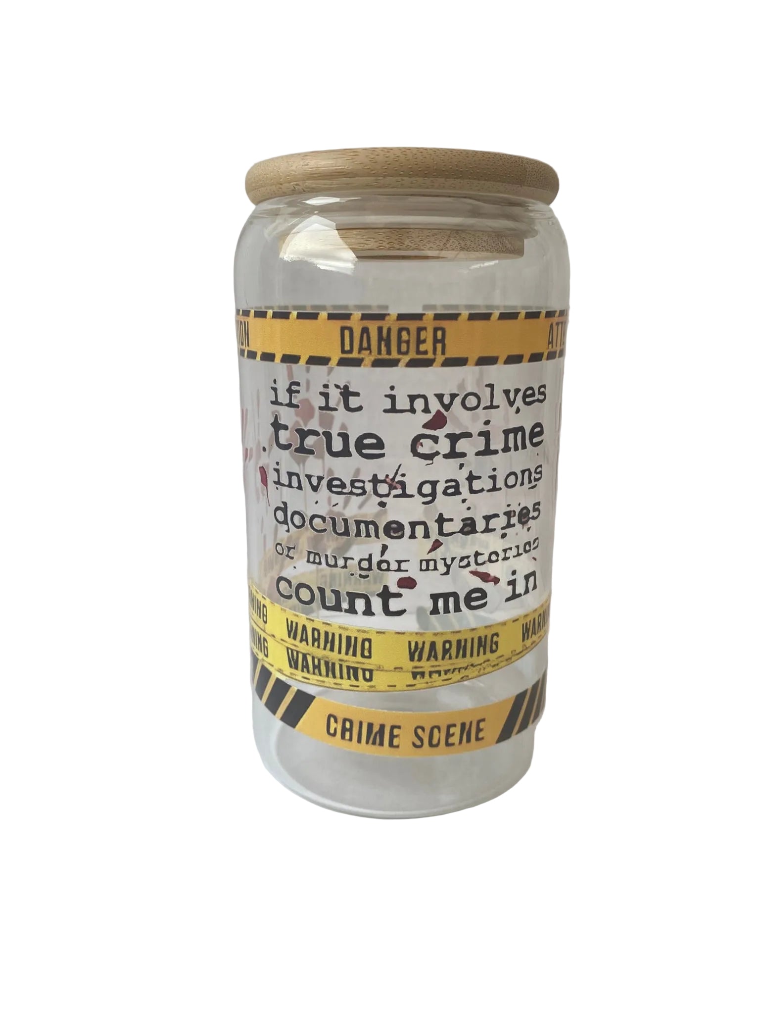 True Crime Glass Tumbler