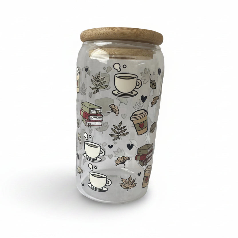 Books & Coffee Tumbler - Autumnal