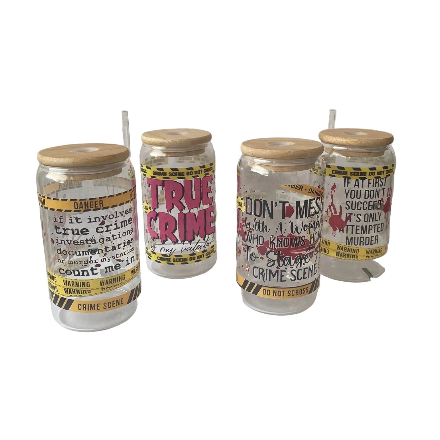 True Crime Glass Tumbler